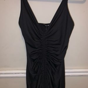 Runched Front Midi Body-con Dress